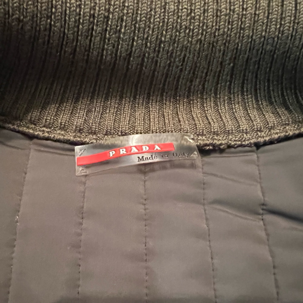 πHPπ PRADA Olive Green Quilted Double Zip Nylon Jacket - Picture 11 of 16
